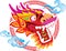 Color Chinese Dragon Head art design