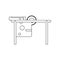 color Circular saw table icon. Element of construction tools for mobile concept and web apps icon. Outline, thin line icon for