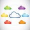 Color clouds network illustration design