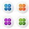 Color CMYK color mixing icon isolated on white background. Set icons in circle buttons. Vector