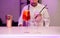Color cocktail smoke effect bar bartender work