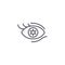 Color contact lenses linear icon concept. Color contact lenses line vector sign, symbol, illustration.