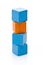 Color contrast: Orange and blue cubes
