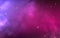 Color cosmos texture. Magic purple wallpaper with stars. Bright universe and shining nebula. Pink starry background