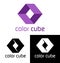 Color cube logo template