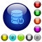 Color database save glass buttons