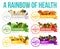 Color diet rainbow fruits and vegetables