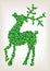 Color digital illustration of christmas reindeer