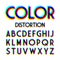 Color distortion alphabet