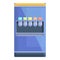 Color drink machine icon, cartoon style