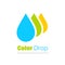 Color drop vector logo