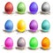 Color easter eggs in the nest