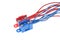 Color electric power distribution cable with terminal block