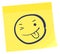 Color emotion sticker. Winked face doodle note