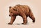 Color engrave isolated grizzly bear