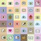 Color envelope icons