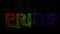 Color explosion PRIDE Text by particles and dust vibrant holy holi festival aesthetic motion graphics color explosion on ALPHA