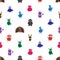 Color farm animals with mild mental disabilities seamless pattern eps10