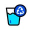 Color filtered water glass icon