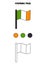 Color Flag of Ireland. Worksheet for kids.