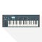 Color flat style vector piano roll synthesizer vocoder
