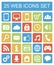 Color flat web icons set