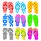 Color Flip-Flops or Thong Sandals