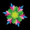 Color flower pattern for scrapbooking, impression, stamp, figure carving and creative design