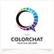 Color Forum Chat Logo Design Template Inspiration