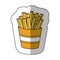 color fries french fast food icon