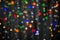 Color garland wreath background, unfocused.