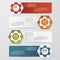 Color Gears Infographics Number Options Banner.