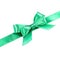 Color gift satin ribbon bow on white background.