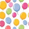 Color Glossy Balloons Seamles Pattern Background Vector Illustra