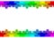 Color and glossy puzzle rainbow background