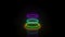 Color glow circle mirrir 3d