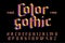 Color gothic alphabet