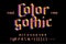 Color gothic alphabet