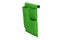 Color green kids bed pocket for books. 3d render