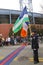 The Color Guard of the New York Police Department during the opening ceremony of the Michelob ULTRA New York 13.1 Marathon run