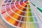 Color guide spectrum palette samples, catalog for tinting