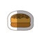 color hamburger bread icon