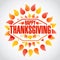 color Happy thanksgiving stamp