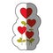 color heart balloons trees icon