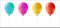 Color helium balloon set for party event