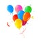 Color helium balloon set for party event