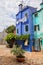 Color houses on Burano island near Venice