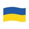 Color icon of the developing flag of Ukraine.