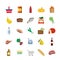 Color icons of foodstuffs