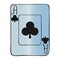 Color illustration card playing ace of clubs. Face. Divination. Show magic tricks. Play the fool and poker